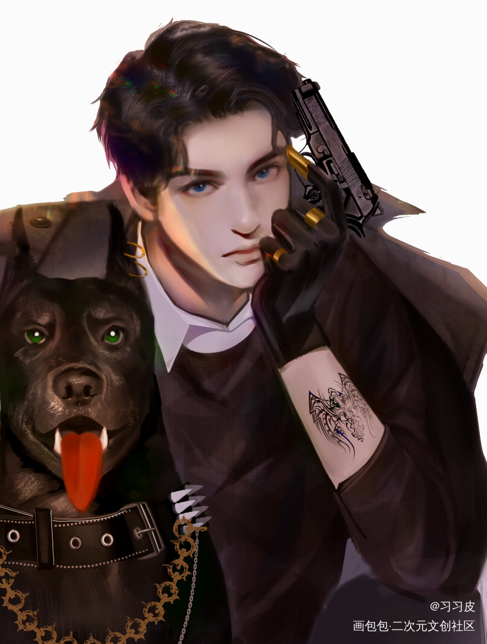 _厚涂绘画练习原创oc绘画作品
