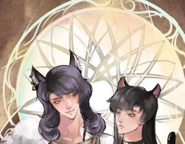 寒故 狼王x猫咪_绘画作品