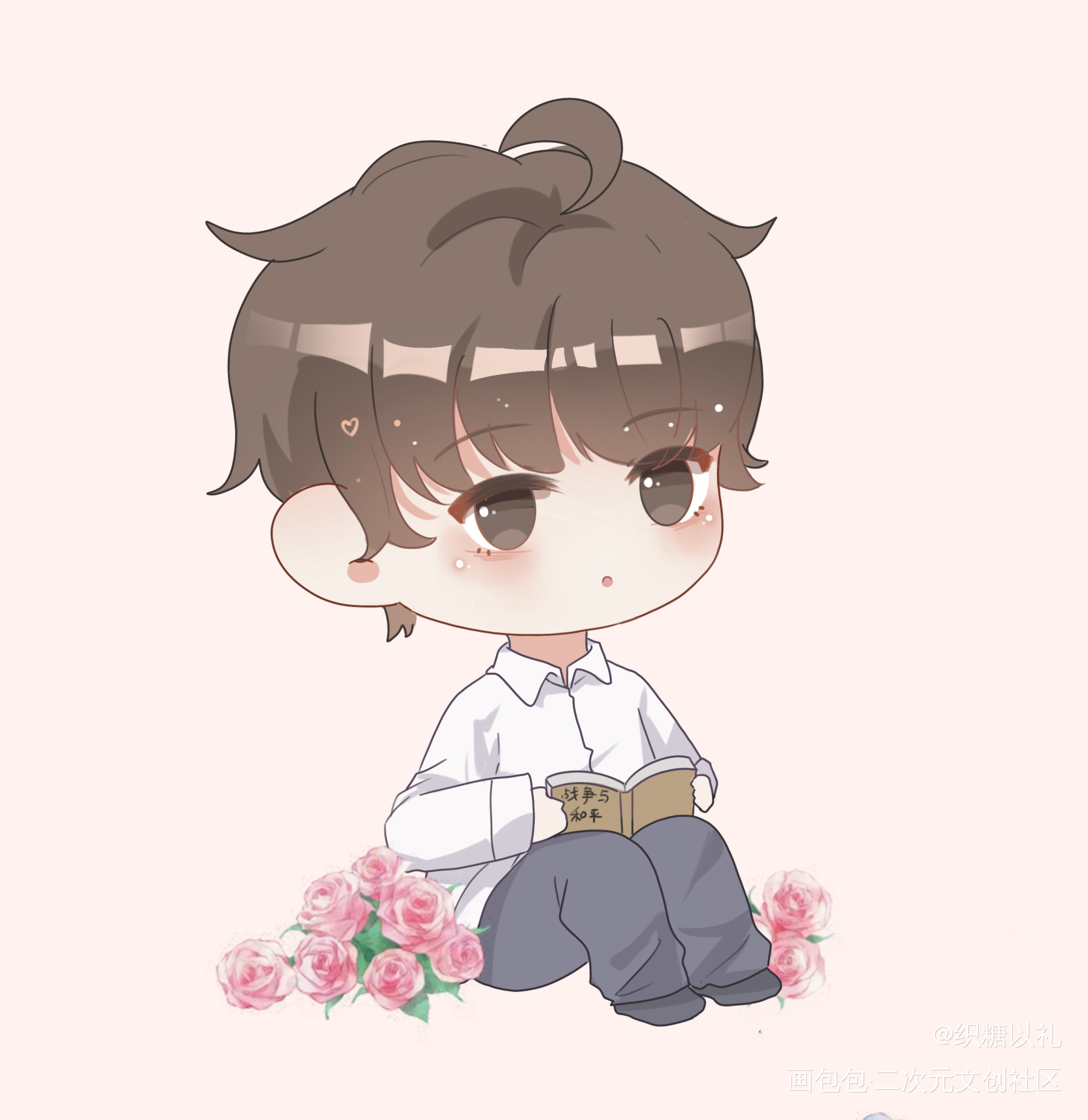 师哥，玫瑰到了花期，我很想你_碎玉投珠纪珍珠纪慎语绘画作品