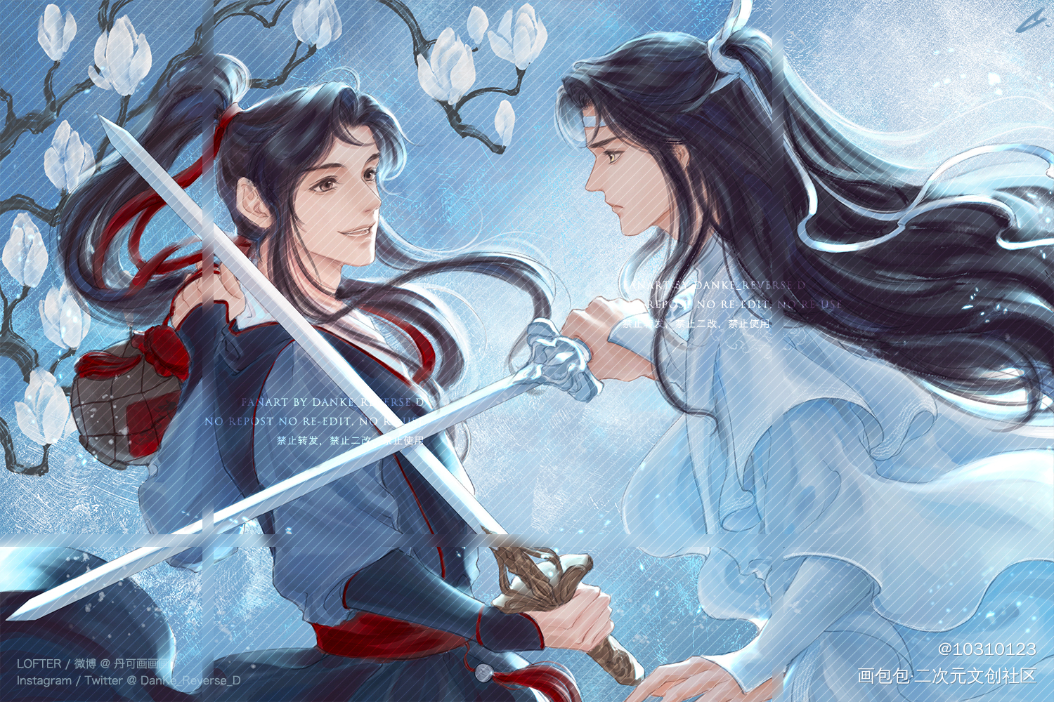 是初见。_魔道祖师忘羡绘画作品