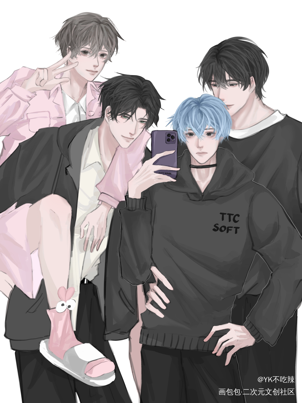 宝贝们_我行让我上p白路茸板绘涂绘画作品