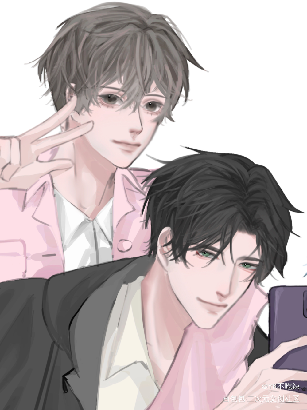 宝贝们_我行让我上p白路茸板绘涂绘画作品