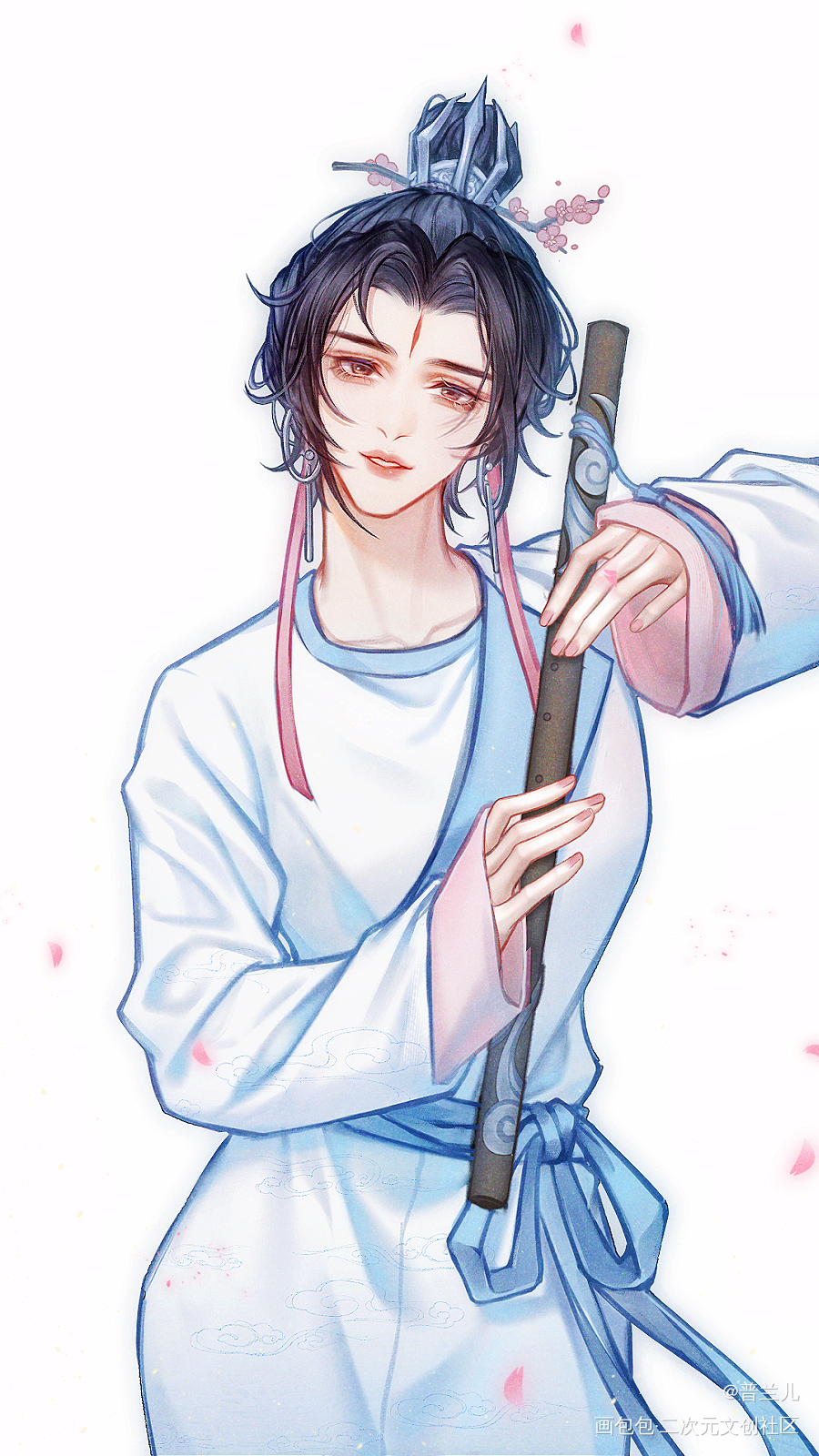 持续造谣一个二娘（？）_新神榜杨戬杨戬古风平涂同人沉戬板绘绘画作品