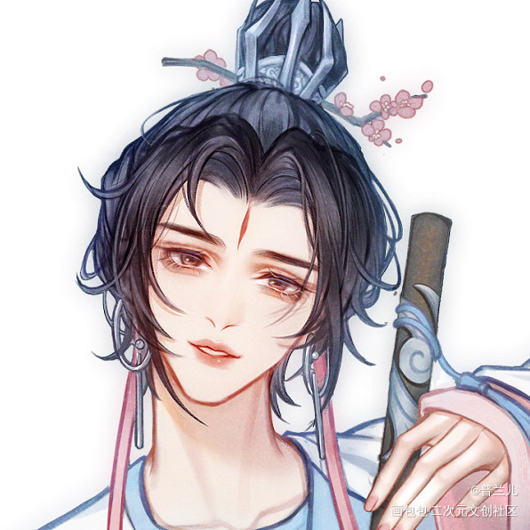 持续造谣一个二娘（？）_新神榜杨戬杨戬古风平涂同人沉戬板绘绘画作品