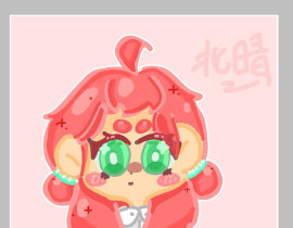 小草莓小蓝莓_绘画作品