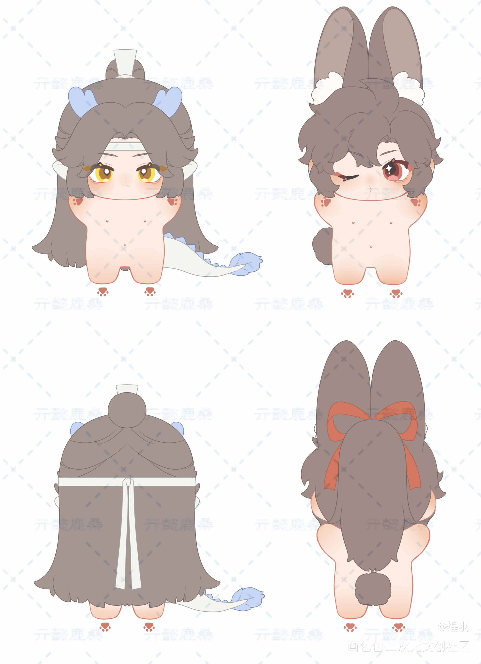 整点龙兔小孩恰恰_魔道祖师忘羡墨香铜臭绘画作品
