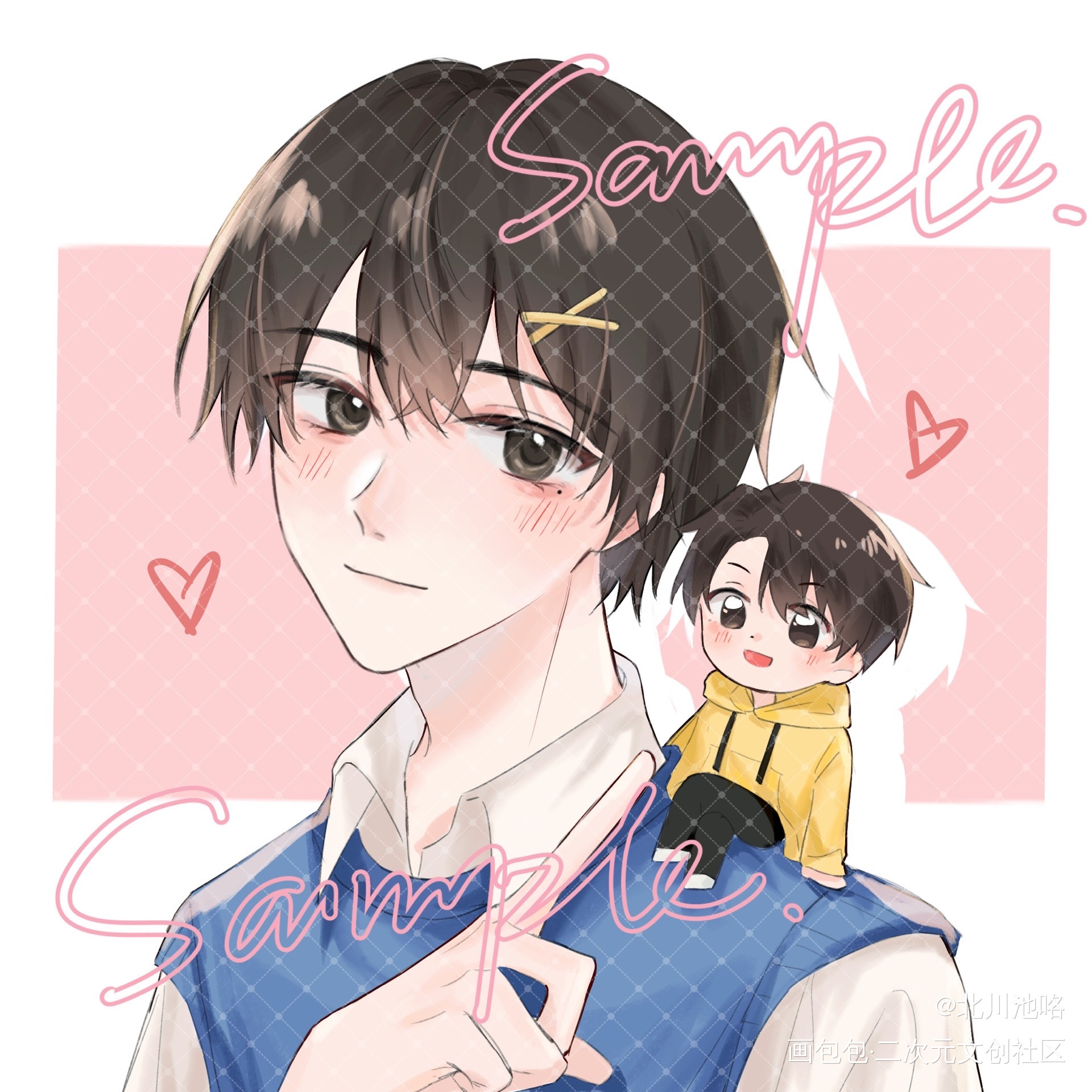 🥰_伪装学渣朝俞板绘涂绘画作品