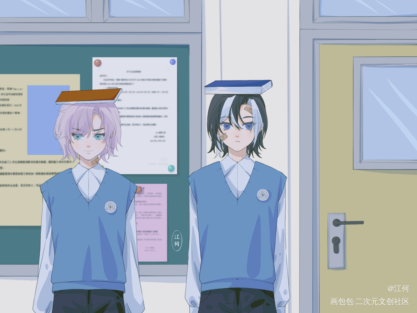 学生时代（初中）_王者荣耀元歌司马懿懿元板绘绘画绘画作品