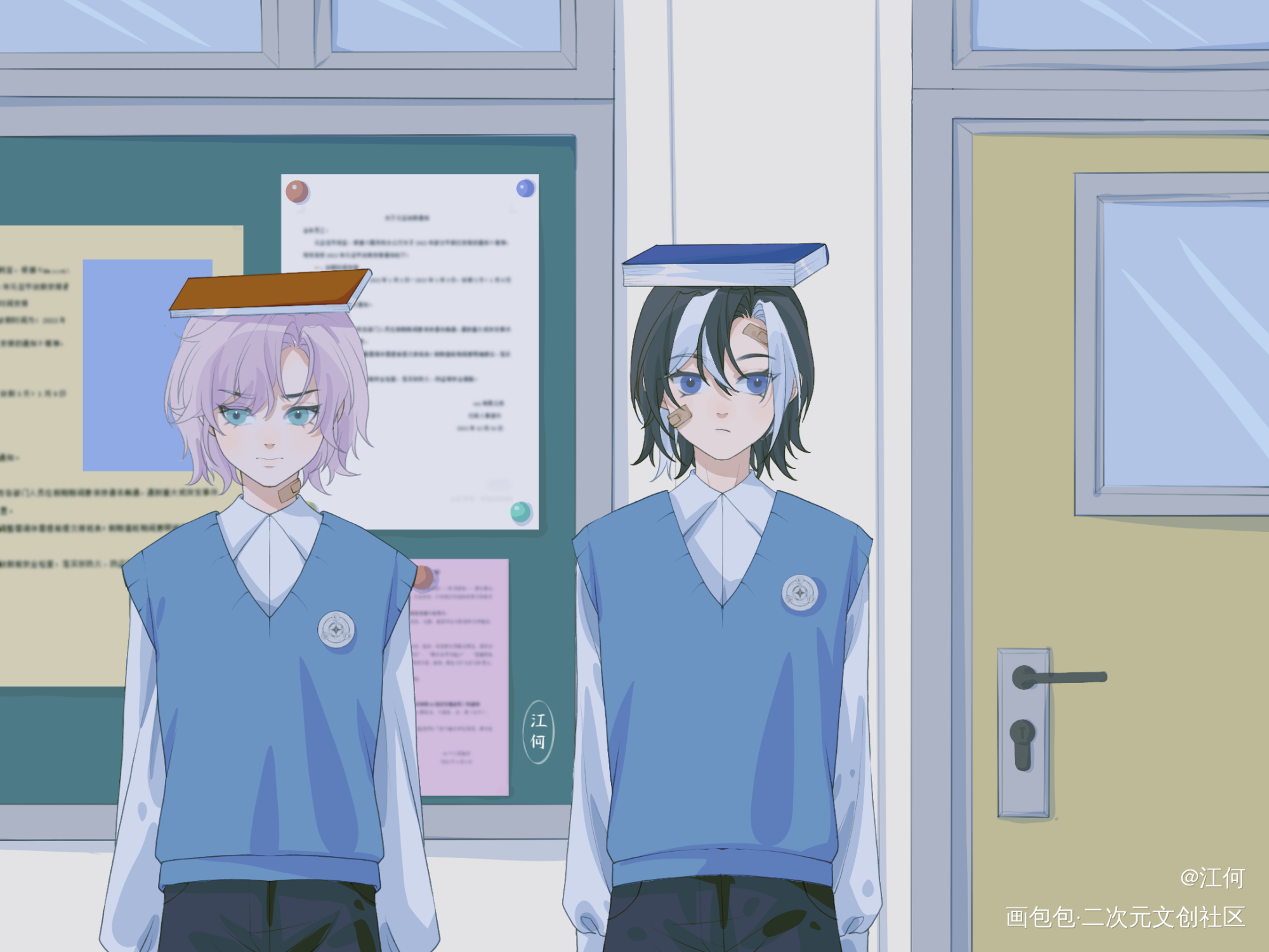 学生时代（初中）_王者荣耀元歌司马懿懿元板绘绘画绘画作品