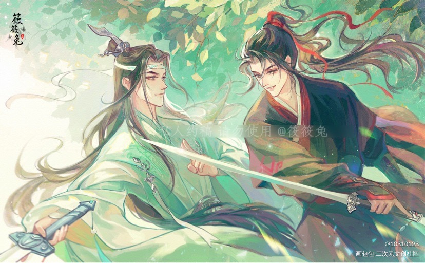 恰似当年春衫薄_魔道祖师忘羡绘画作品