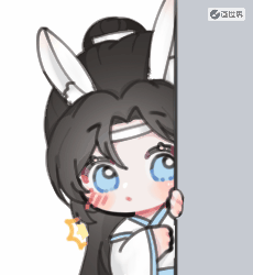 偷看叽（羡已发）_魔道祖师忘羡墨香铜臭绘画作品