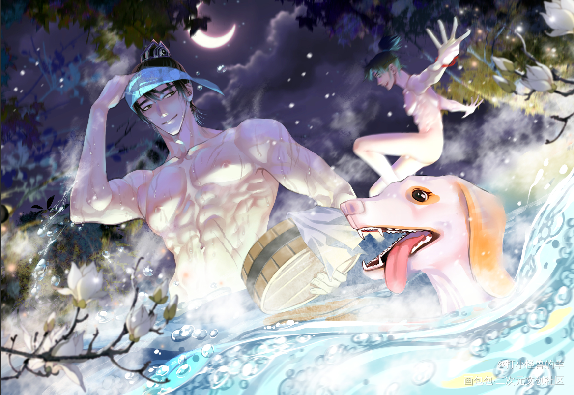 杨戬_新神榜杨戬杨戬板绘涂沉香绘画作品