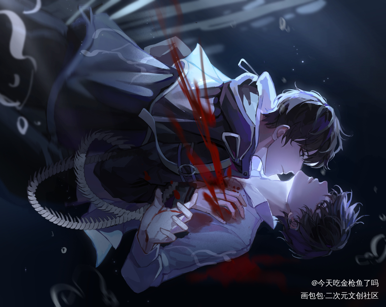 冰河世纪_我在惊悚游戏里封神白柳黑桃绘画作品