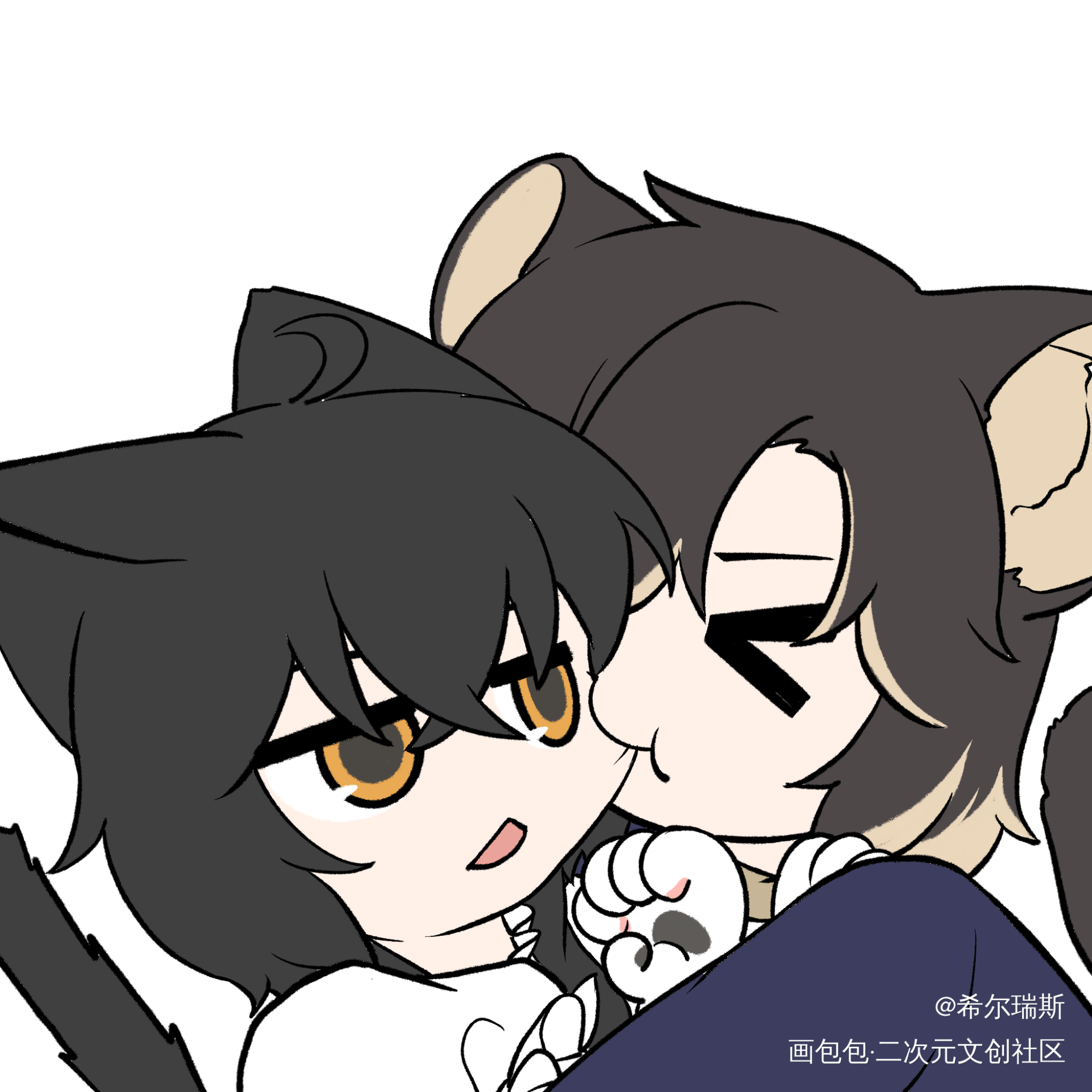 小猫咪生来就是要被妈妈吃掉的_自设原创oc绘画作品