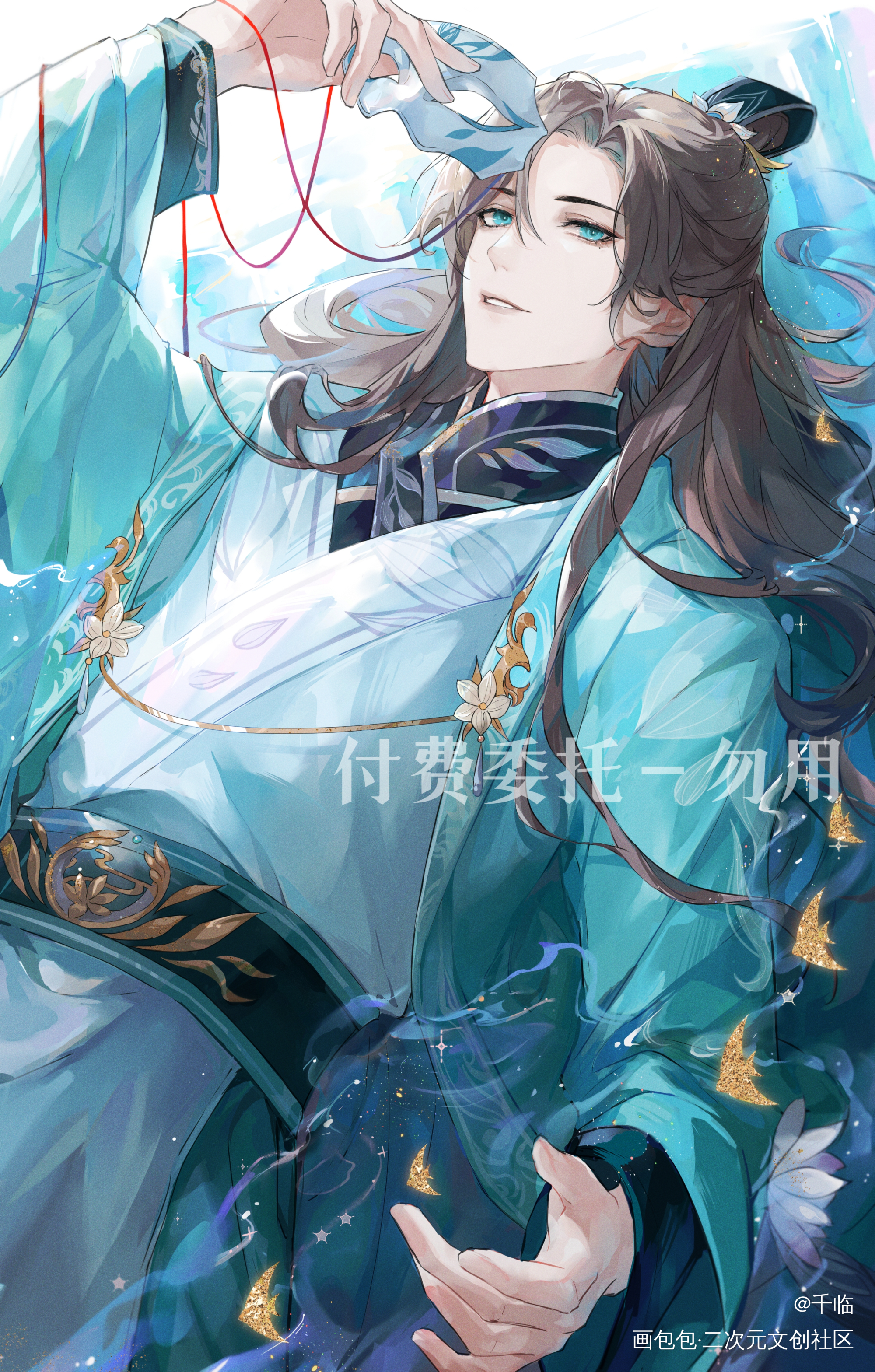 发发搬砖图_花亦山心之月插画绘画作品