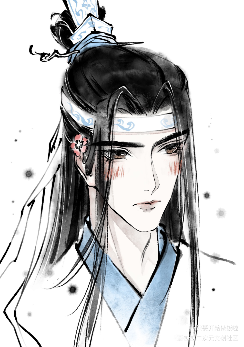 祝魏无羡生日快乐！_魔道祖师忘羡蓝忘机魏无羡魏无羡蓝忘机墨香铜臭绘画作品