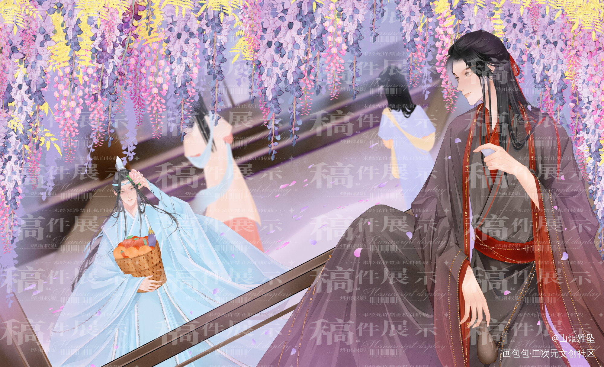 羡宝生日快乐！_魔道祖师忘羡蓝忘机魏无羡绘画作品