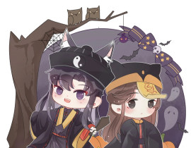 道士燃×小僵尸宁_绘画作品