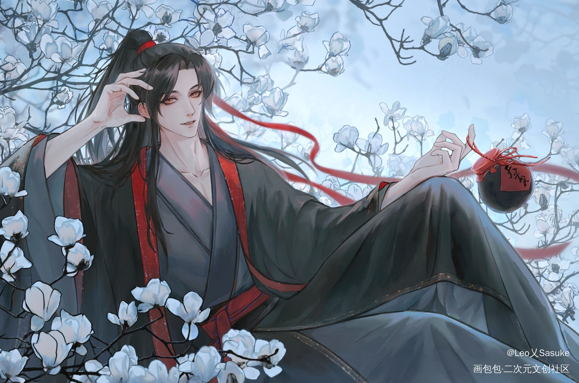 生日快乐_魔道祖师魏无羡绘画作品