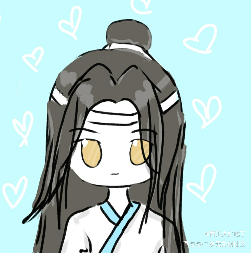 蓝忘机_魔道祖师蓝忘机绘画作品