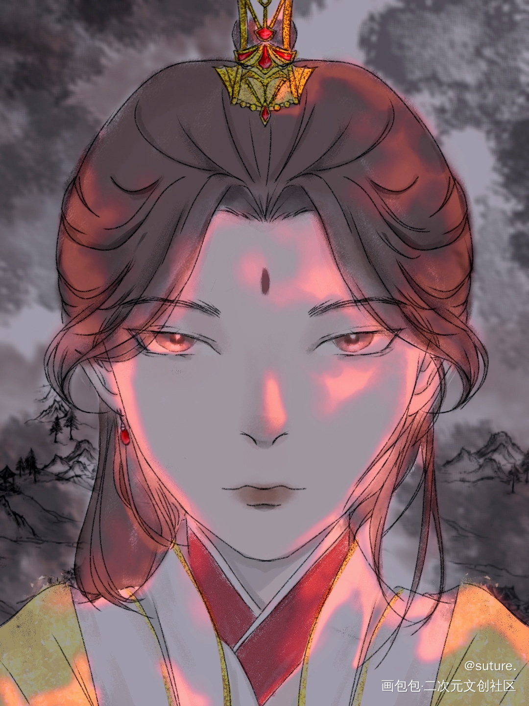身在无间，心在桃源_天官赐福谢怜绘画作品