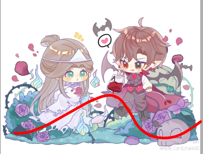 花怜 万圣_天官赐福花怜绘画作品