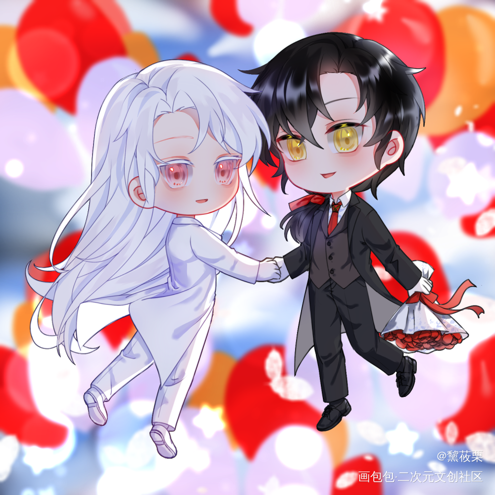 _惊悚练习生平涂Q版同人宗九绘画作品