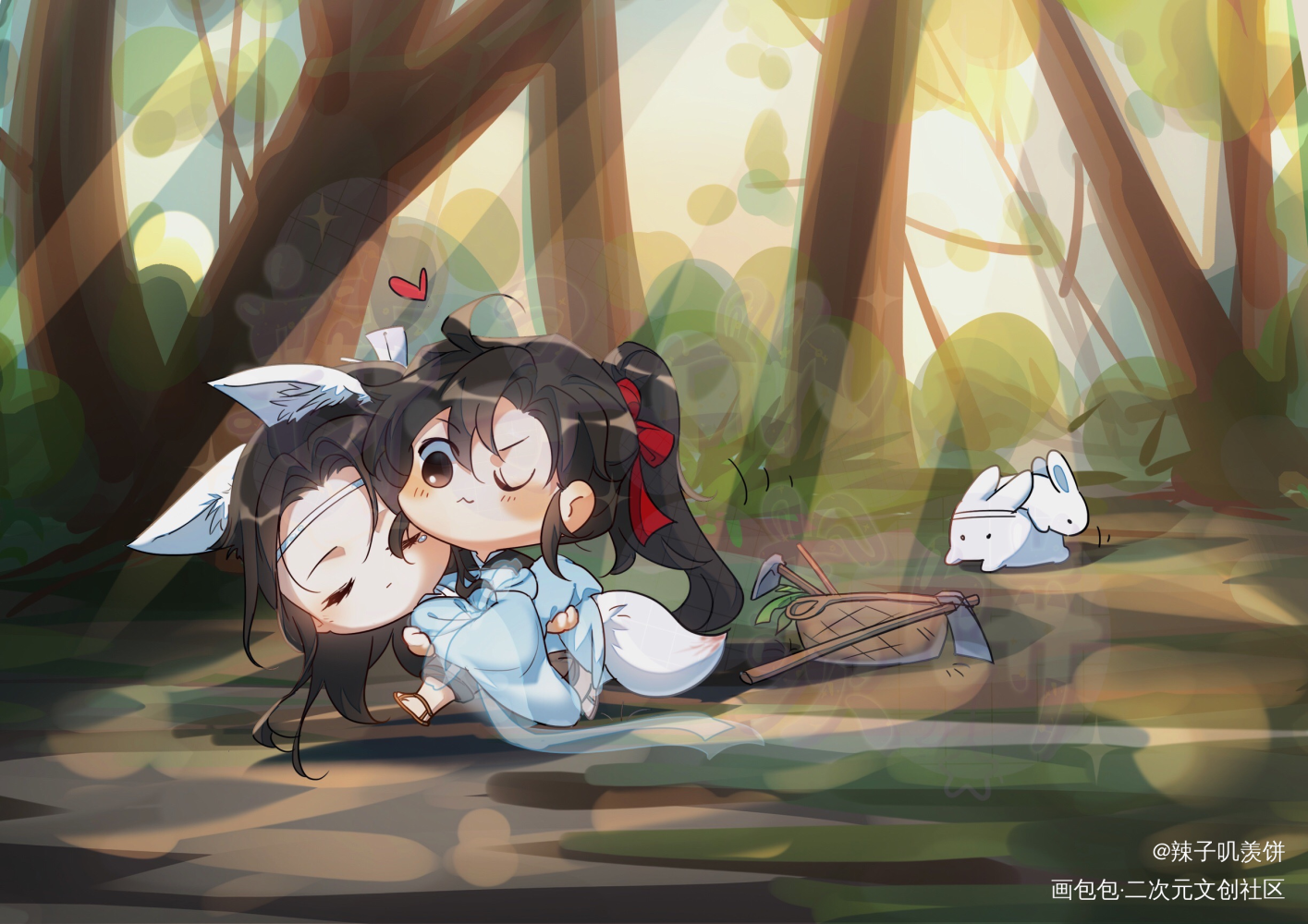 农夫小羡×白狐小叽（承）_魔道祖师忘羡绘画作品