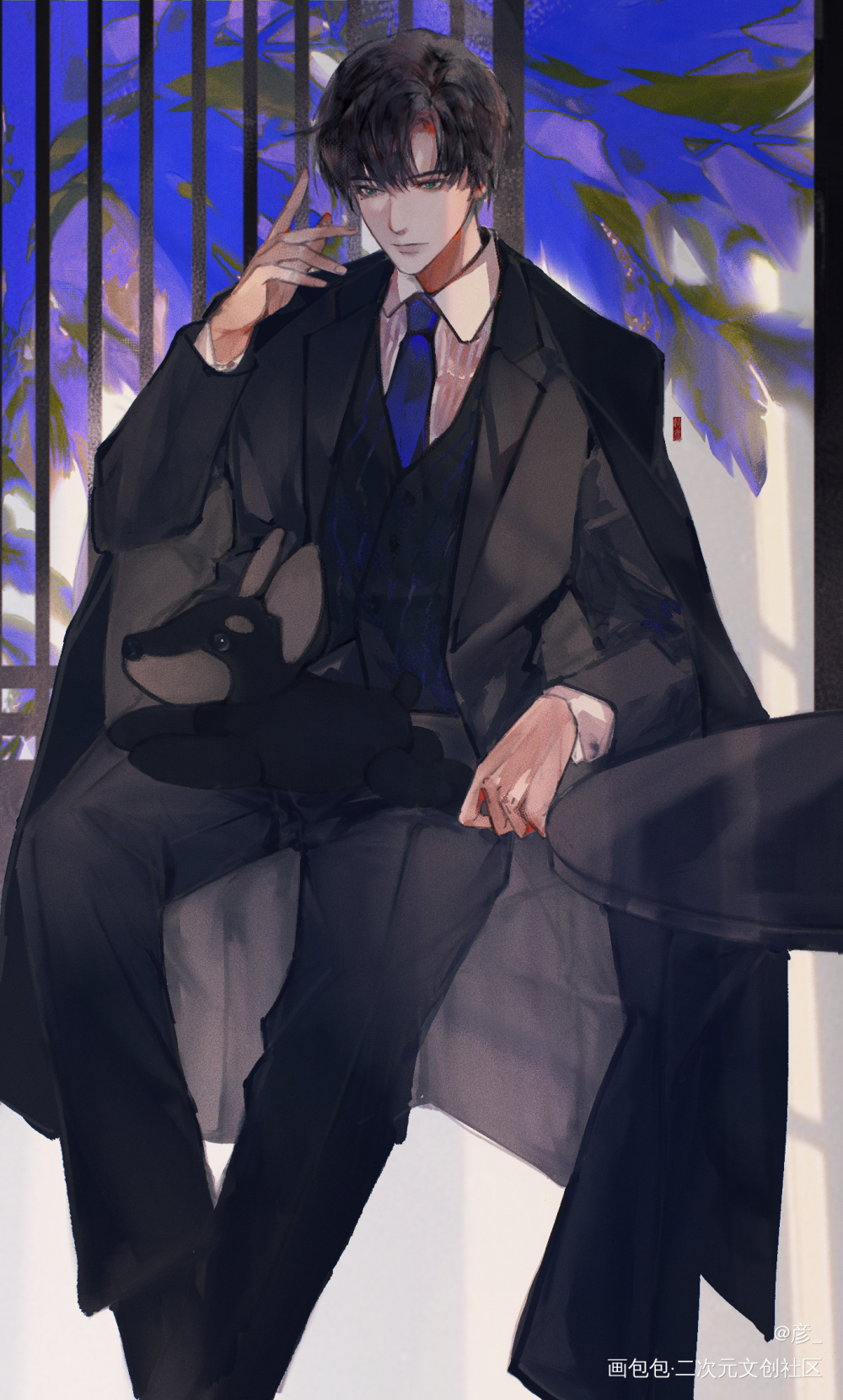 萧逸_光与夜之恋萧逸板绘涂绘画作品