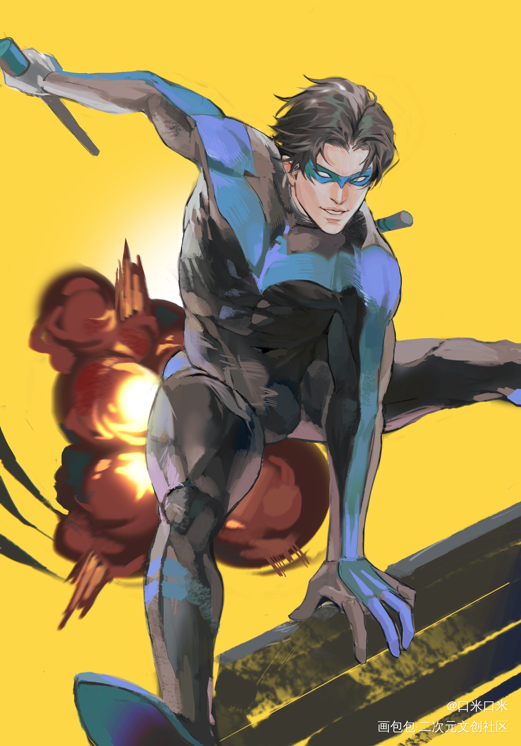 最近摸的一些翅_nightwingDC绘画作品