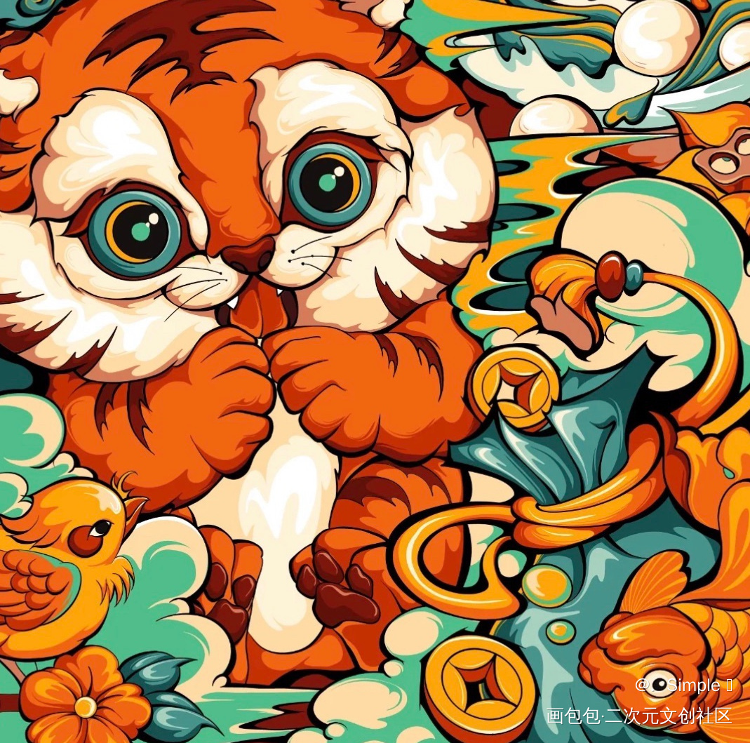 虎_传统文化绘画作品