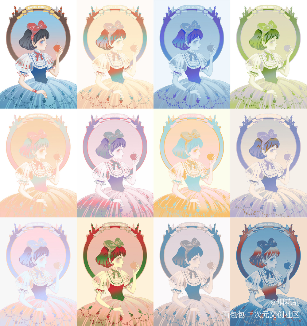 魔镜里的白雪公主_白雪公主日系绘画作品