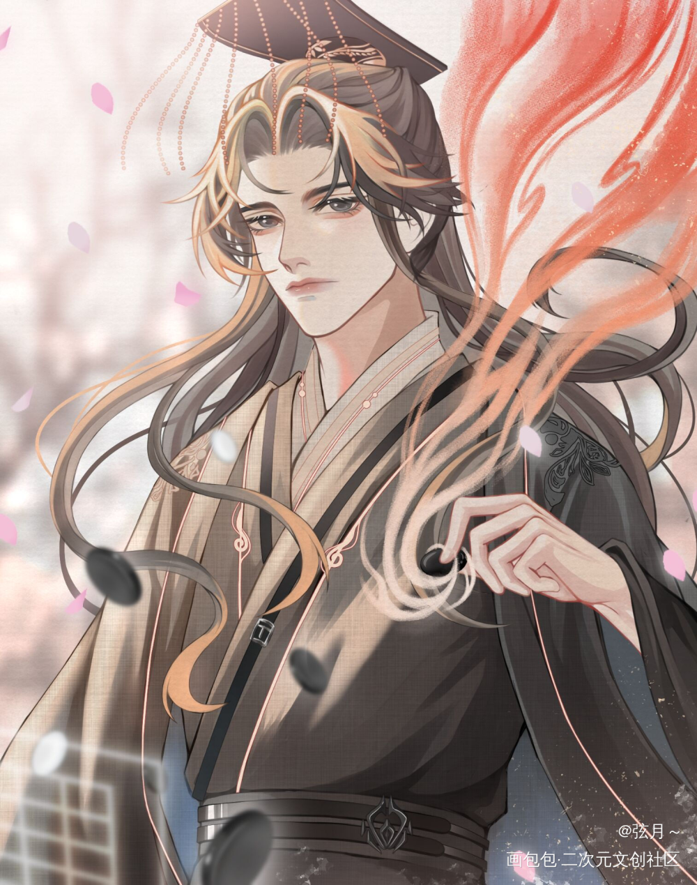 踏娇娇_二哈和他的白猫师尊踏仙君墨燃板绘涂古风绘画作品