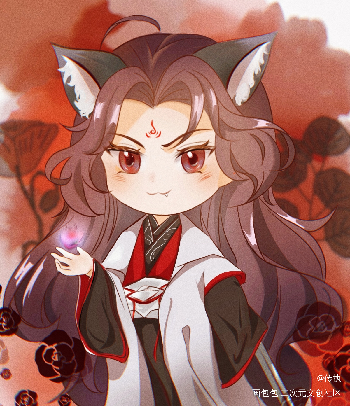 是黑莲花小冰哦~_人渣反派自救系统洛冰河重生之人渣反派自救系统绘画作品