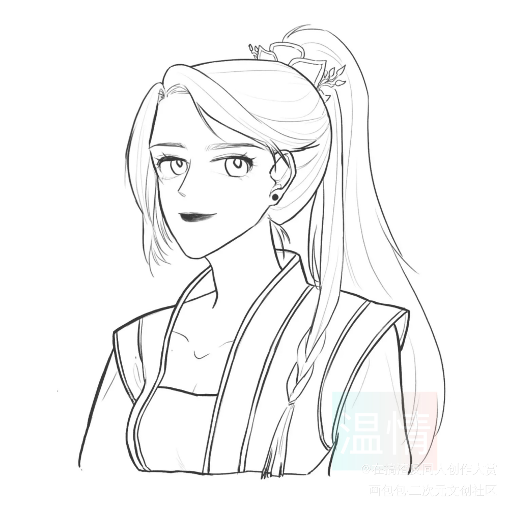 女性配角草头_魔道祖师绵绵温情阿箐罗青羊绘画作品