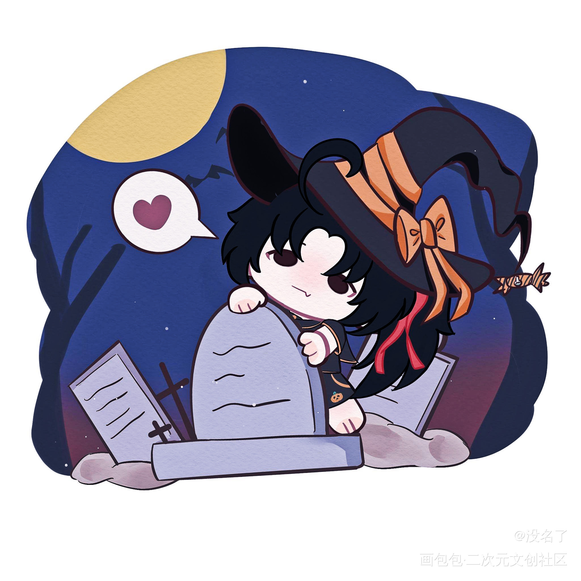 万圣节_魔道祖师绘画作品