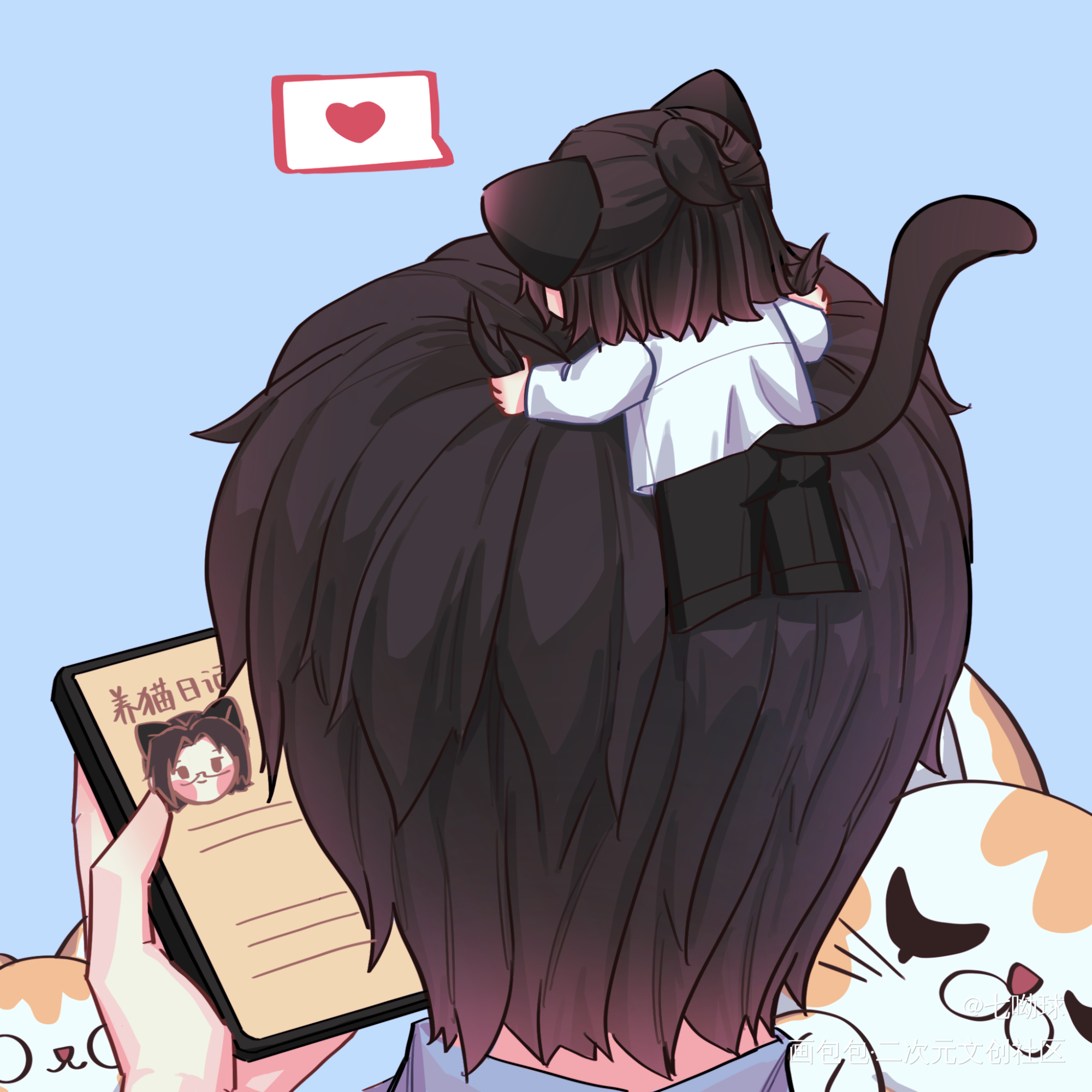 _默读舟渡绘画作品