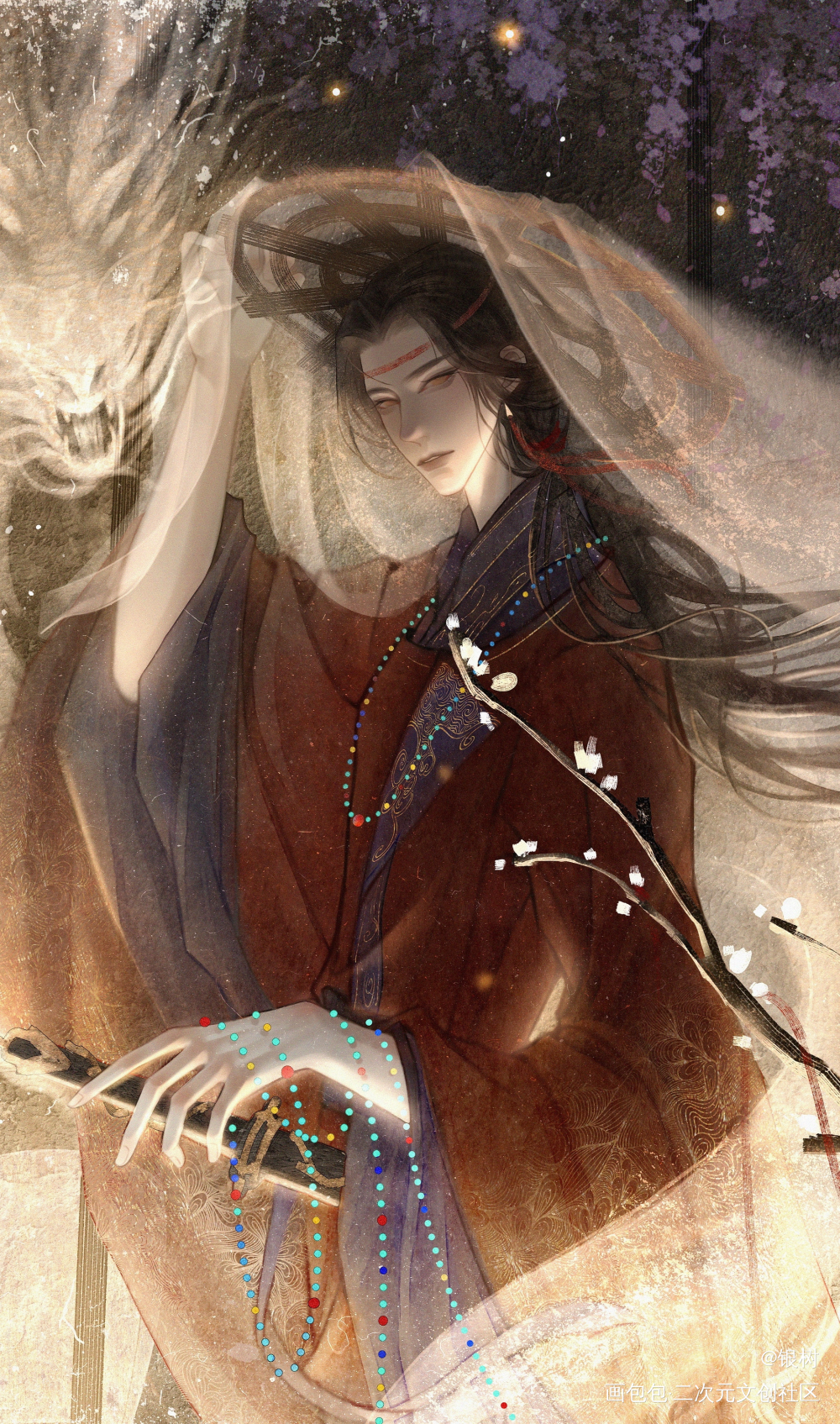 他独自走过五千年_黑塔利亚王耀板绘涂古风aph绘画绘画作品