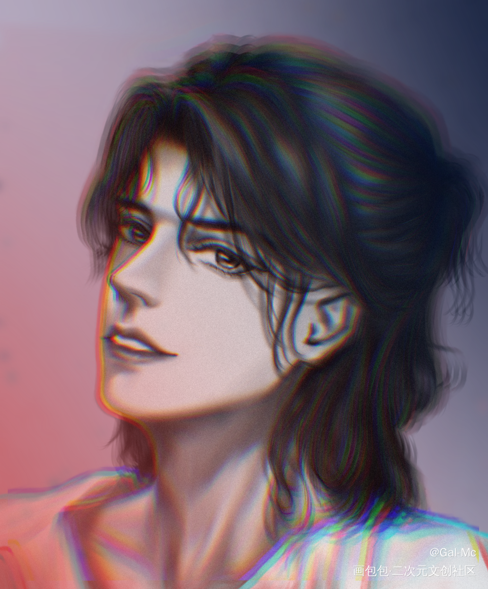 早期蛮喜欢的一张习清哥哥～_我只喜欢你的人设自习夏习清厚涂绘画作品