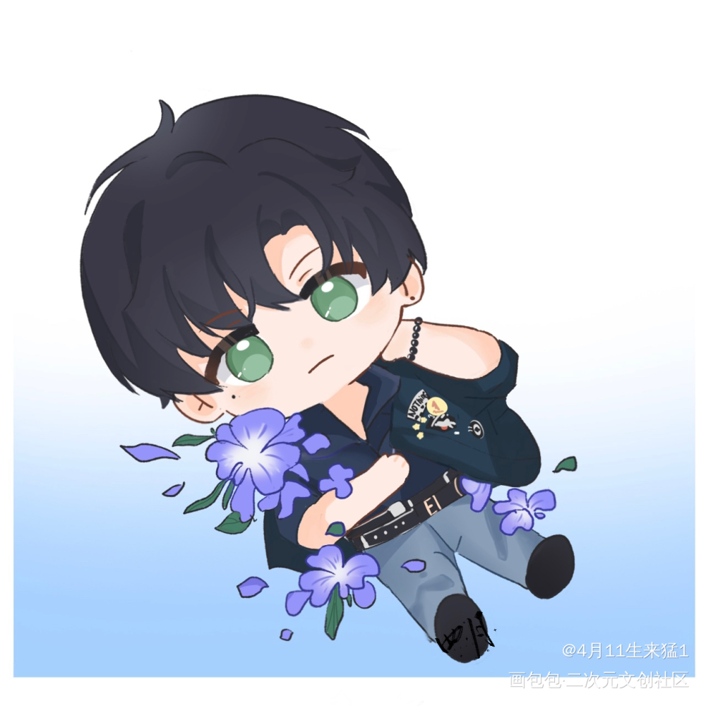 六连小一宝宝😘_光与夜之恋萧逸Q版我要上首推绘画作品