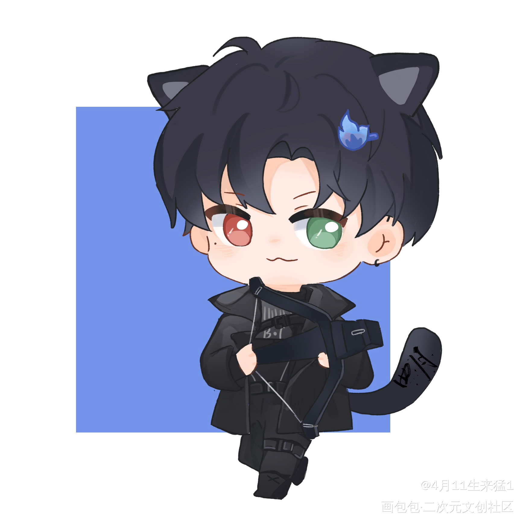 六连小一宝宝😘_光与夜之恋萧逸Q版我要上首推绘画作品