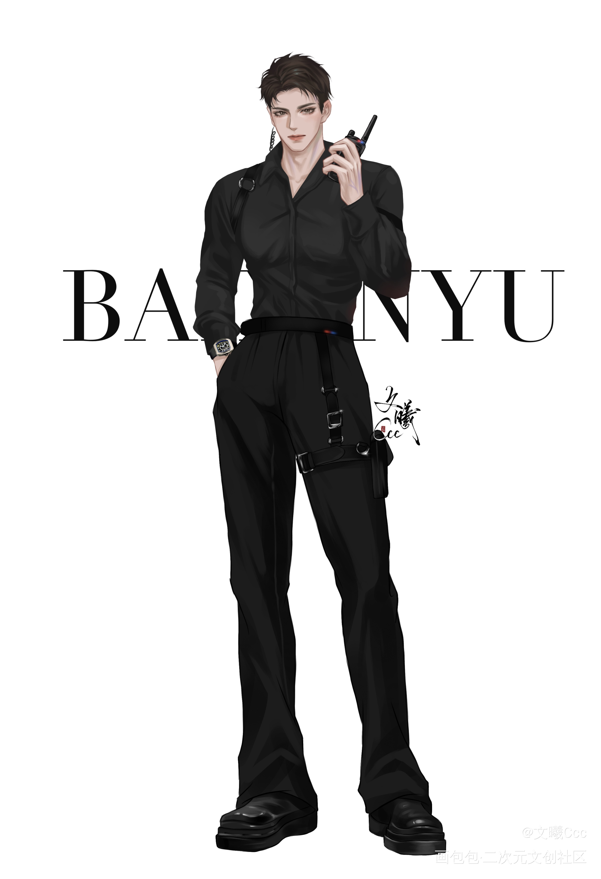 是俞白！_小白杨188男团俞白绘画作品