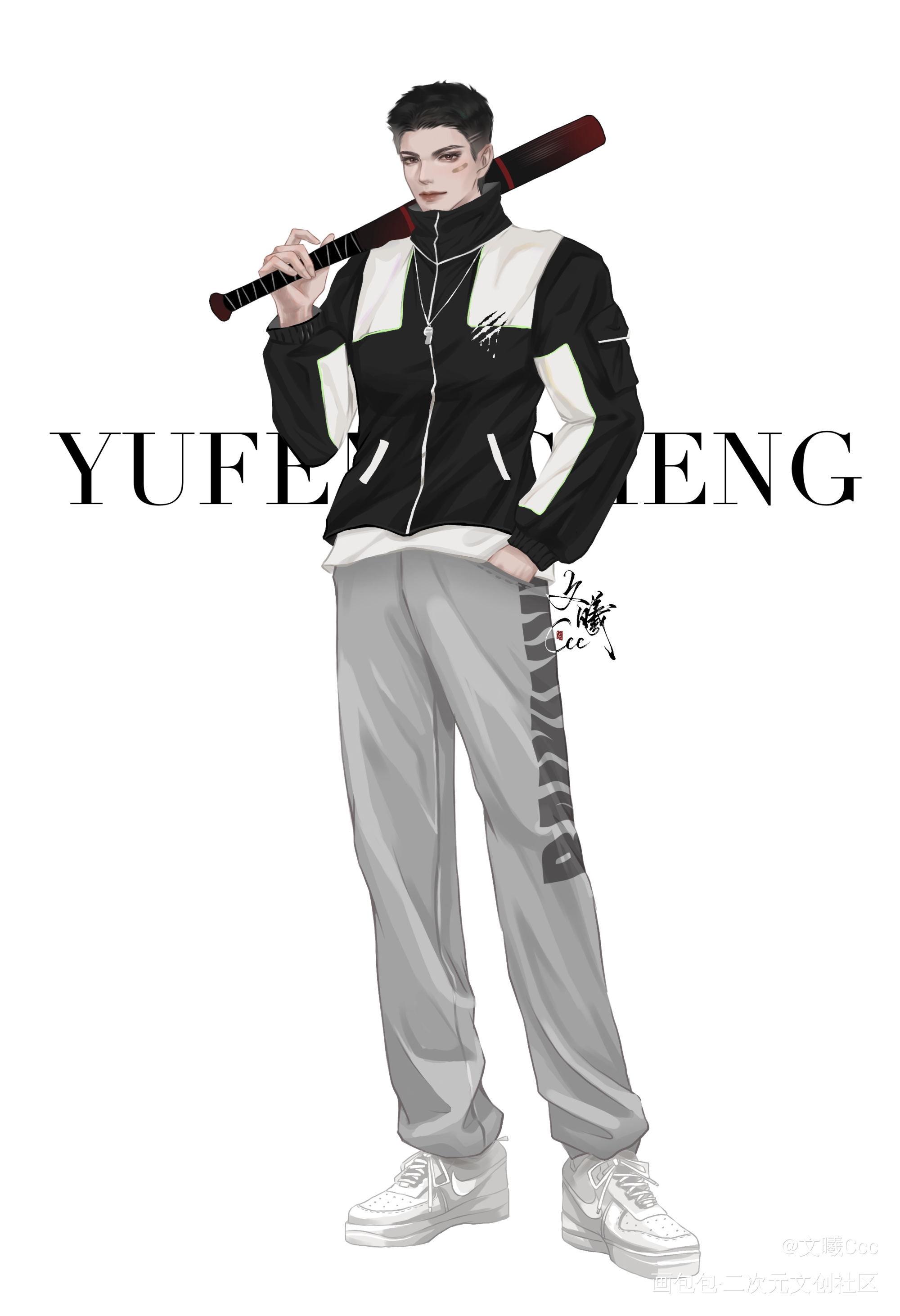 是俞白！_小白杨188男团俞白绘画作品