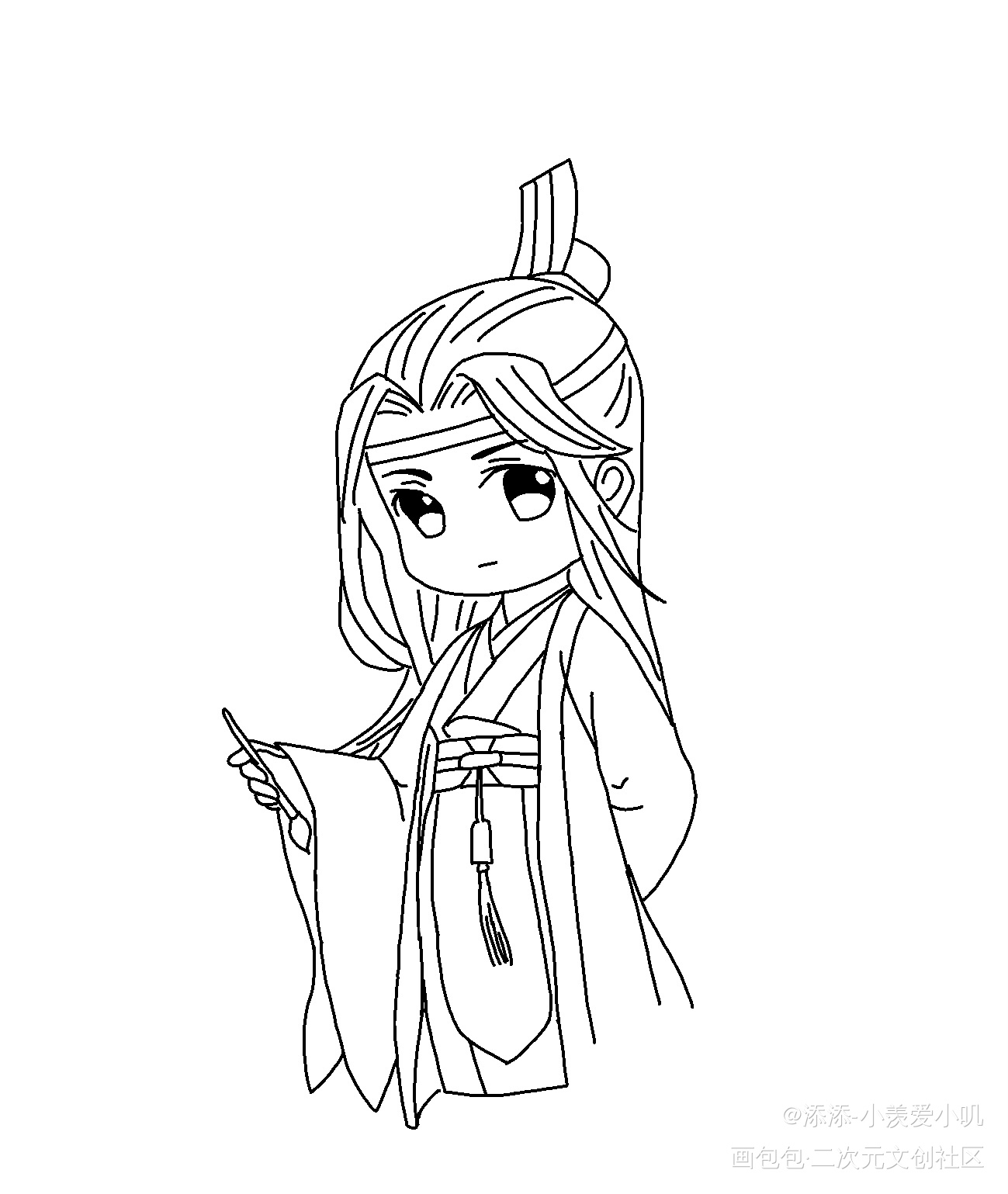 可爱小叽（临摹_魔道祖师蓝忘机临摹绘画作品