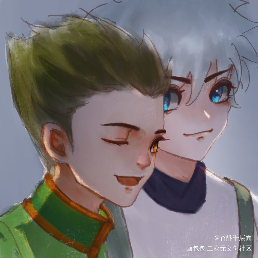 小杰和奇犽_全职猎人小杰奇犽绘画作品