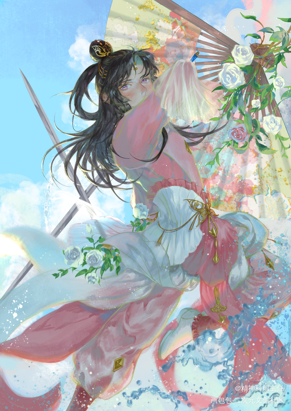 剑舞_剑网3七秀古风绘画绘画作品
