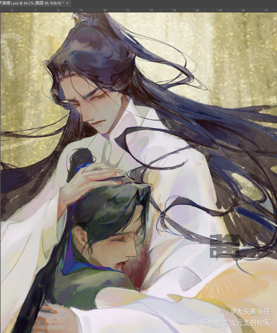 腿个天音阁的进度_二哈和他的白猫师尊燃晚绘画作品