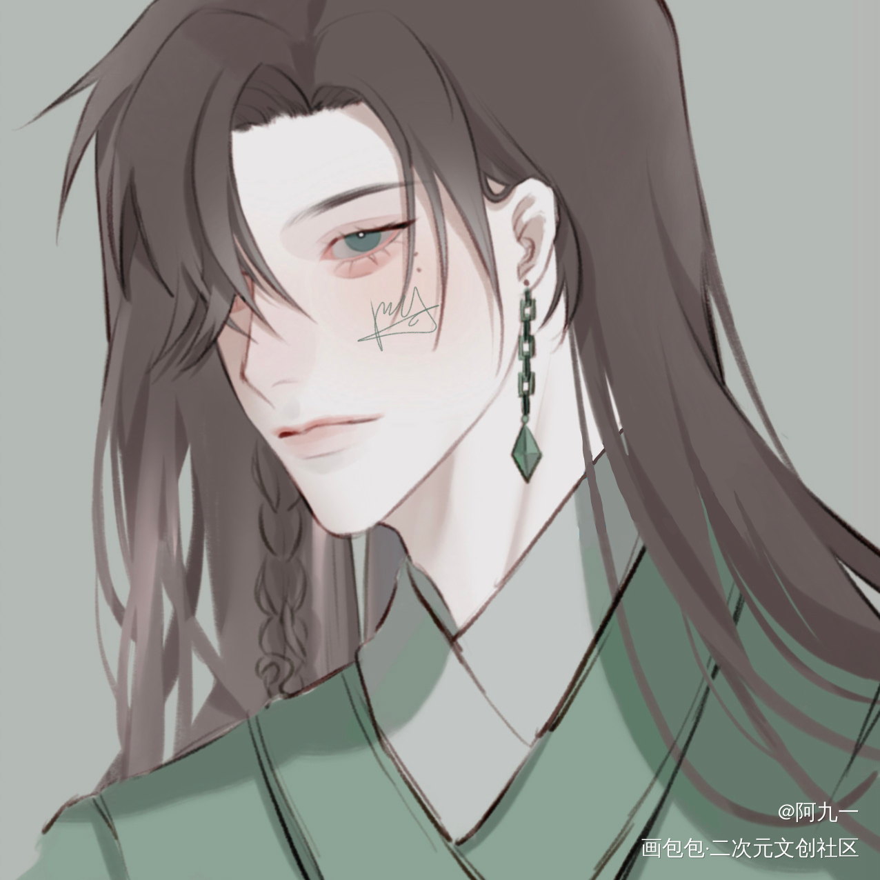 戚容_天官赐福戚容板绘涂绘画作品