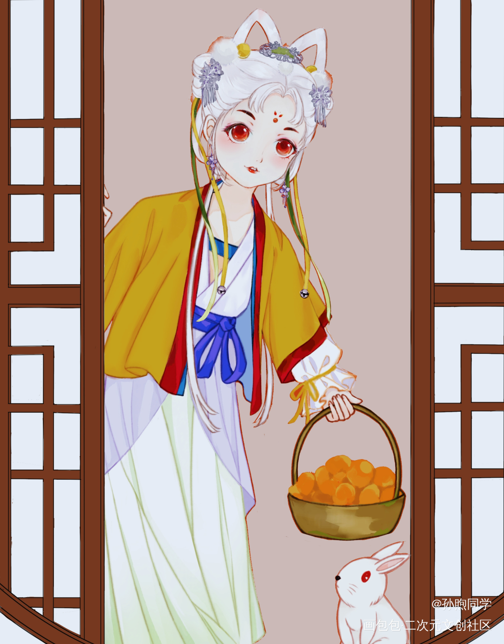 小白兔_板绘涂Q版绘画绘画作品