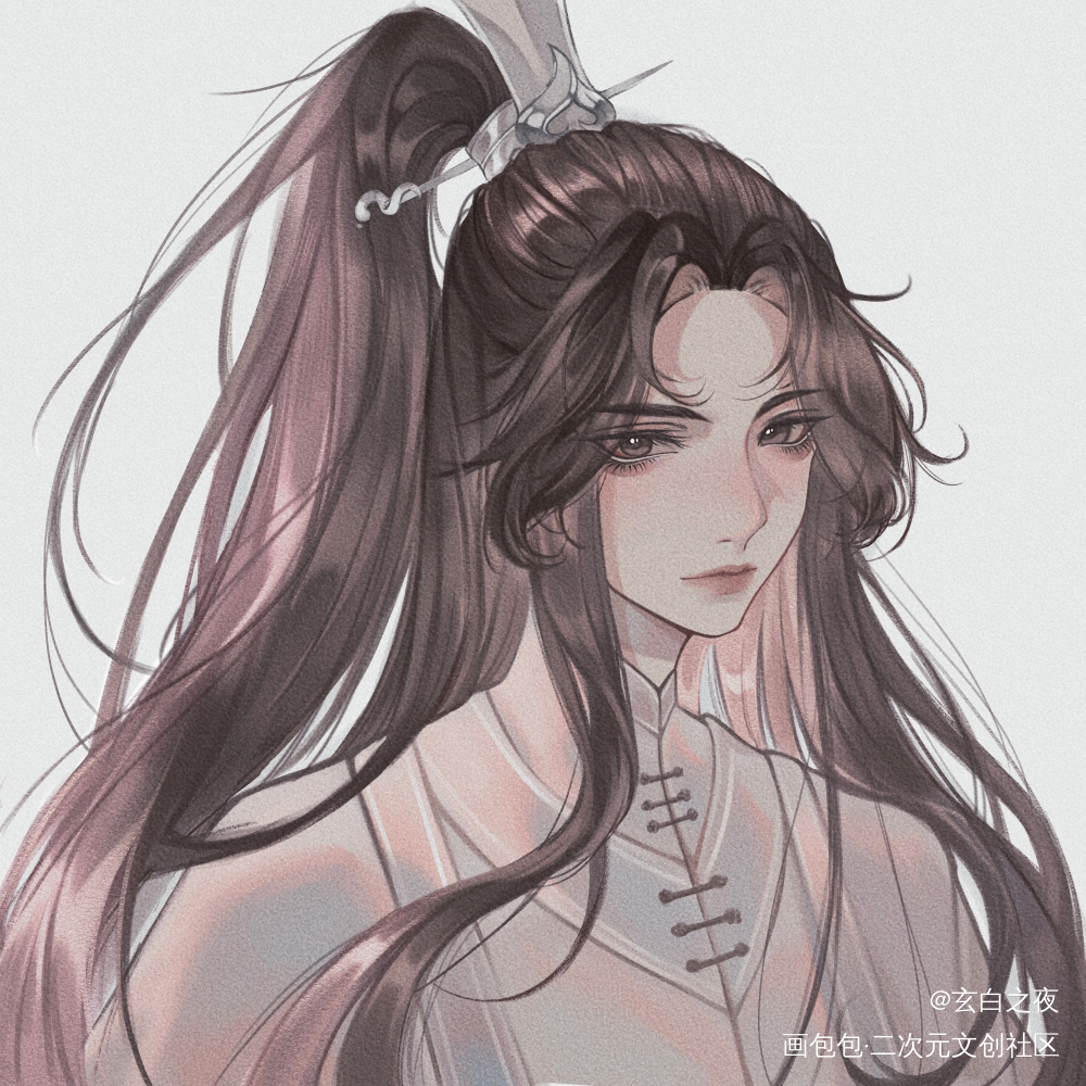 晚宁_二哈和他的白猫师尊楚晚宁绘画作品